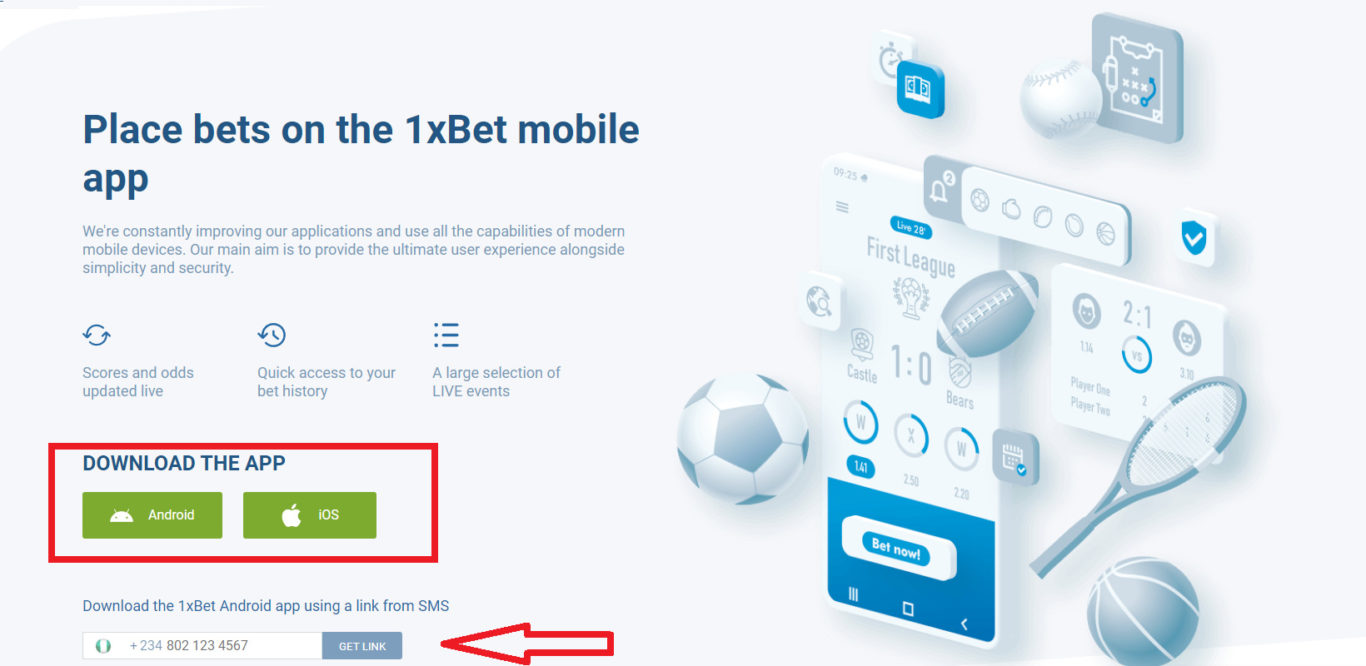 How to download for Android the current app of 1xBet?